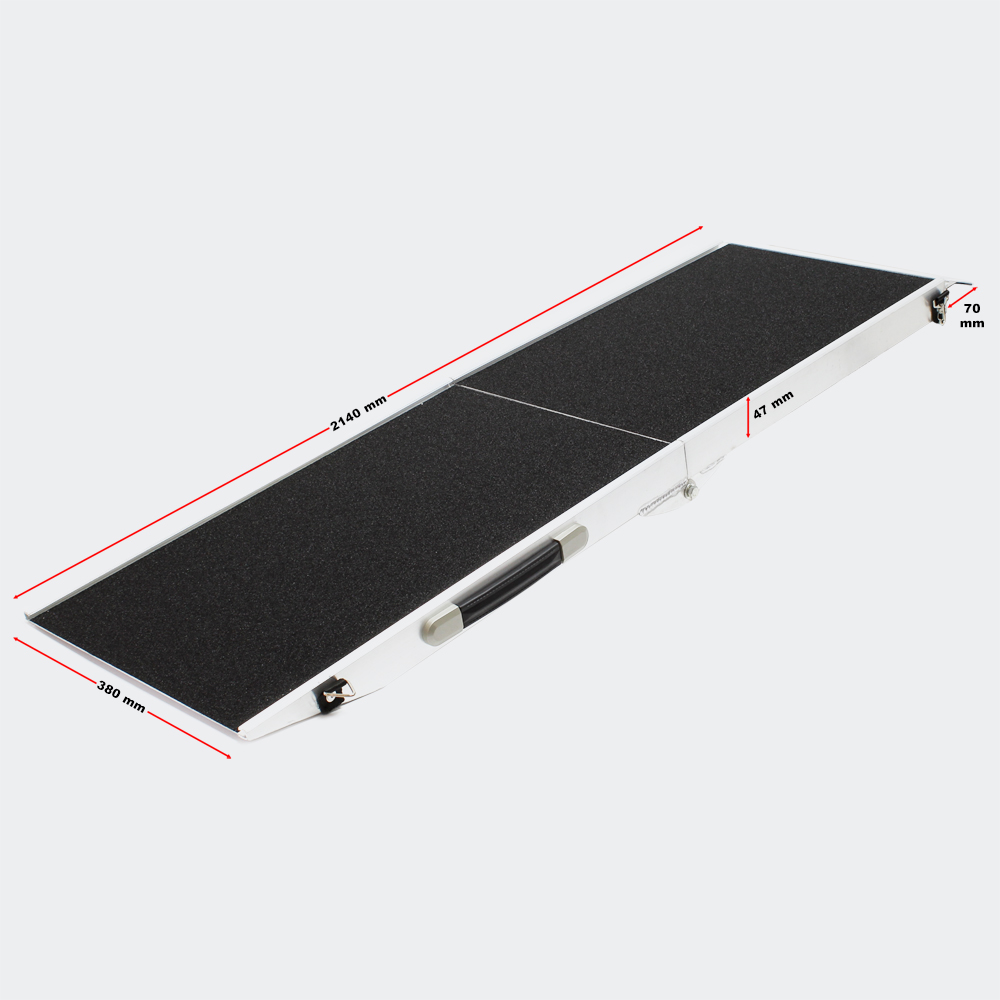 Autohunderampe 1fach faltbar Aluminium rutschfest 213.5x38x5cm 110kg
