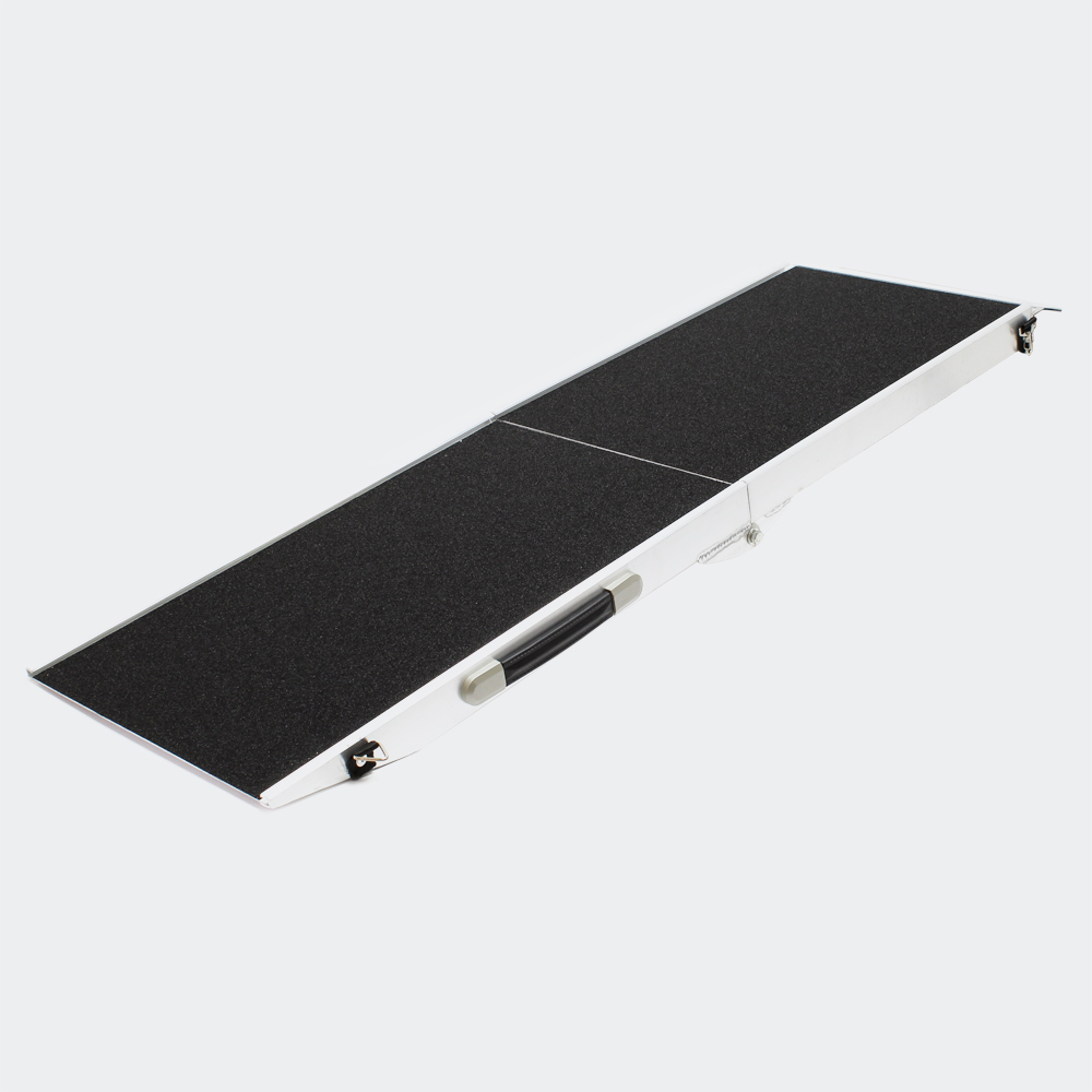 Autohunderampe 1fach faltbar Aluminium rutschfest 244x38x5cm 110kg