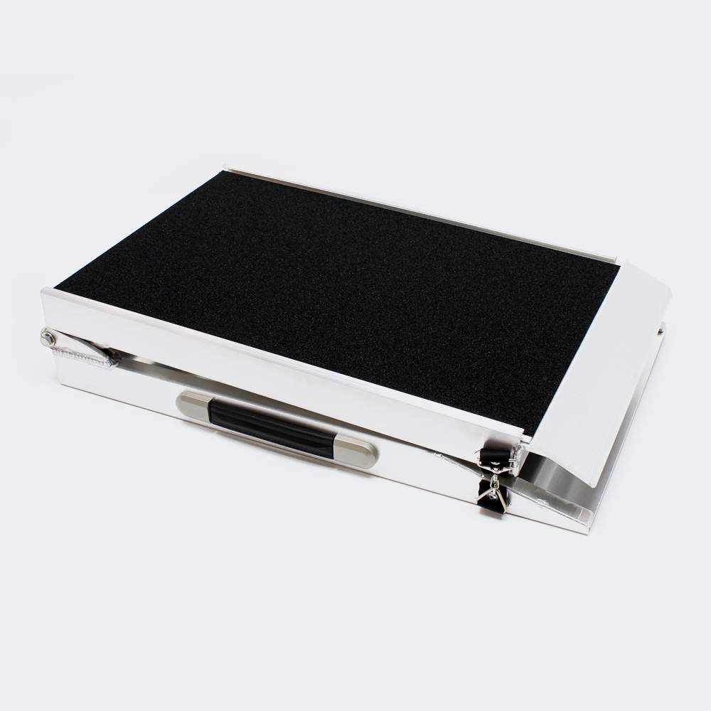 Autohunderampe 1fach faltbar Aluminium rutschfest 244x38x5cm 110kg