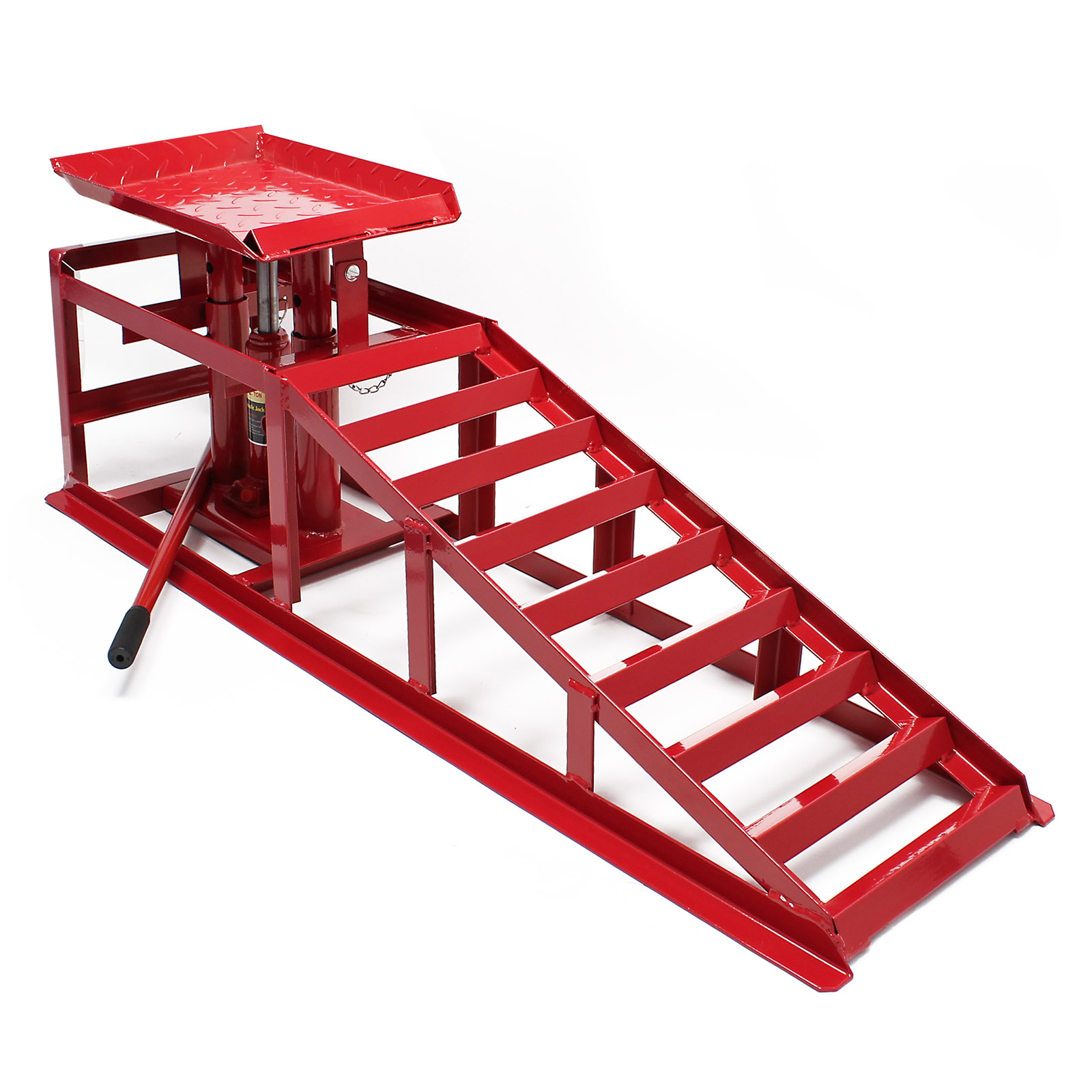 Car service ramp with hydraulic jack 4409lbs (2000kg) height adjustable eBay