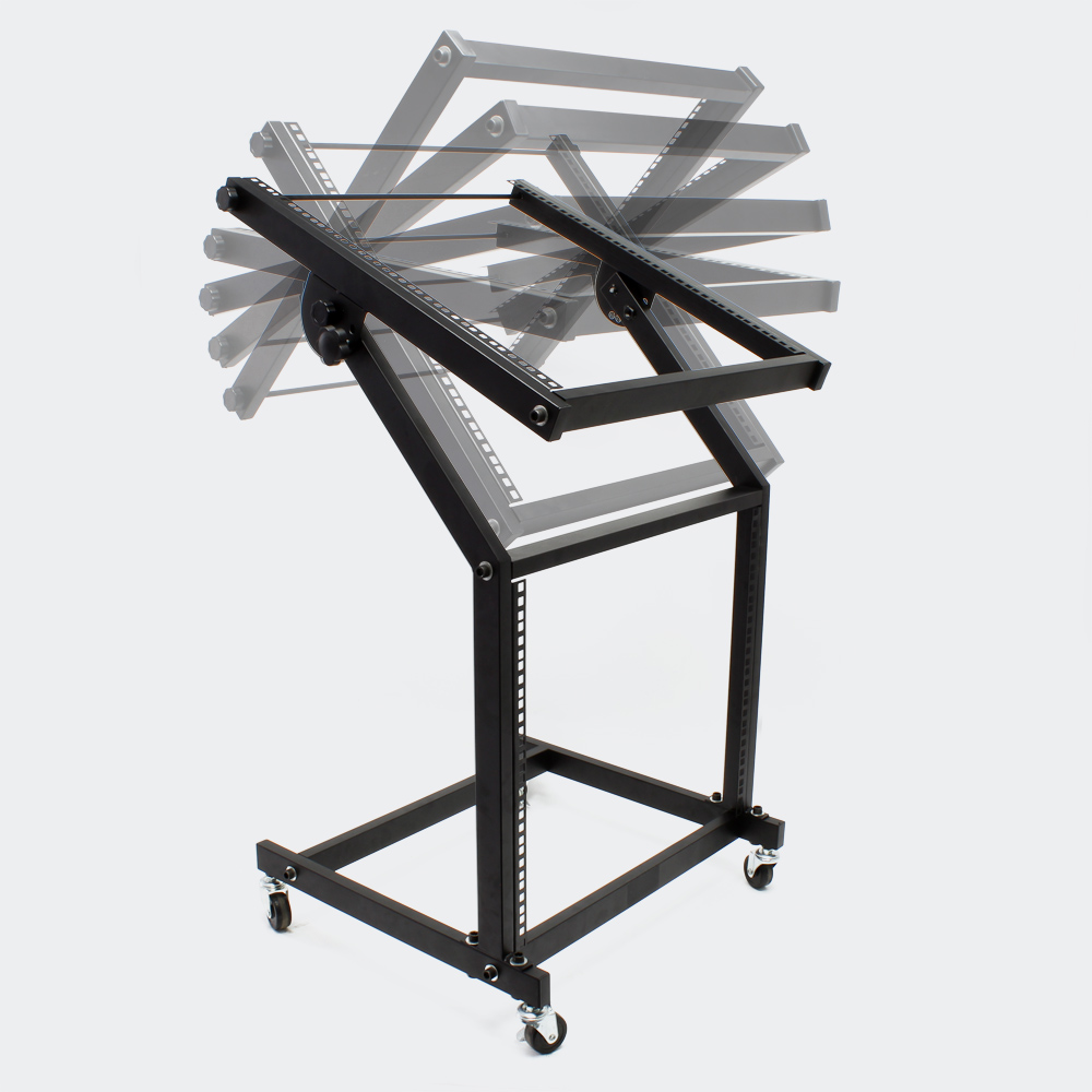 Maschinenwagen rollbar schwenkbar 88cm 21HE Rackwagen Studiowagen