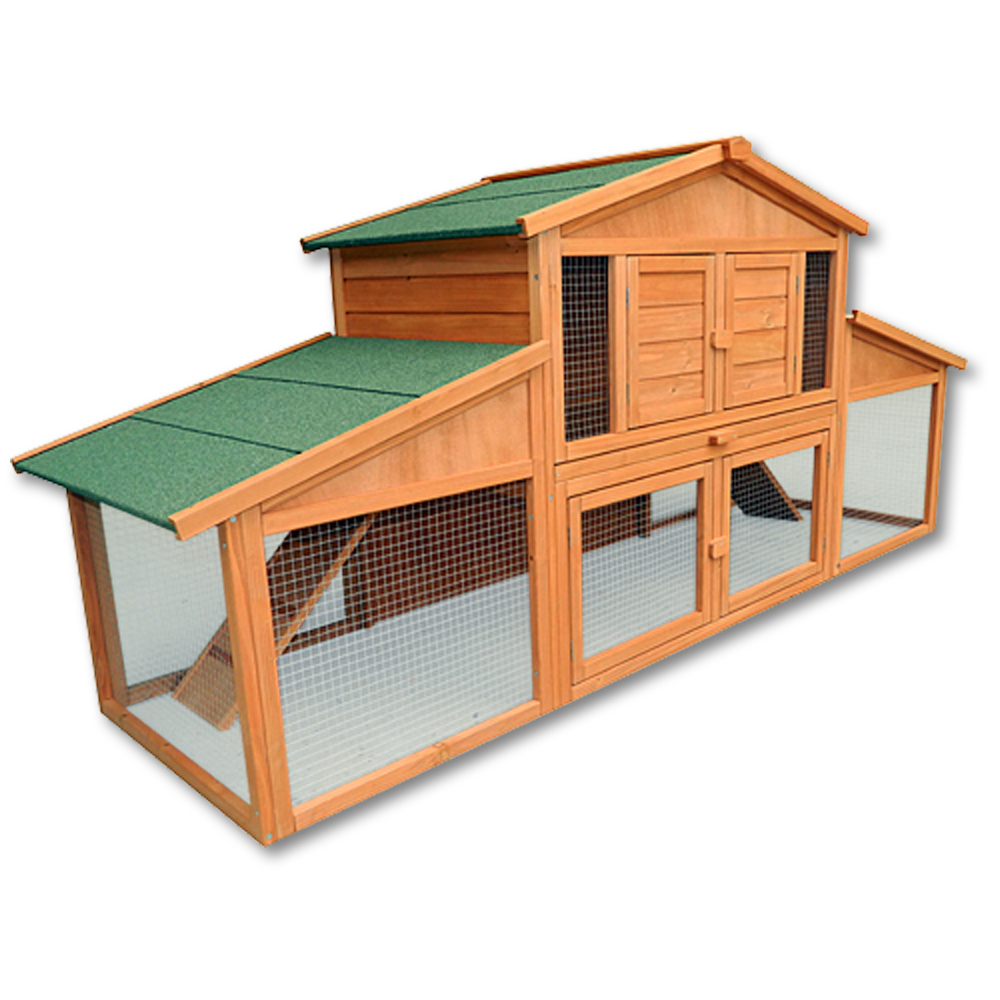 Details about XXL Chicken Coop Hen House Poultry - Rabbit Hutch Large 