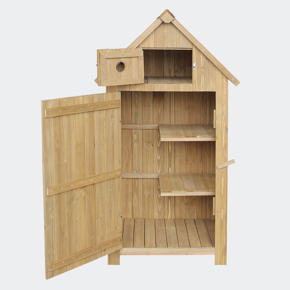 Schmales Gartenhaus aus Fichtenholz, Teerdach, 770x540x1420mm