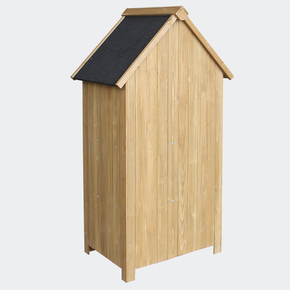 Schmales Gartenhaus aus Fichtenholz, Teerdach, 770x540x1420mm