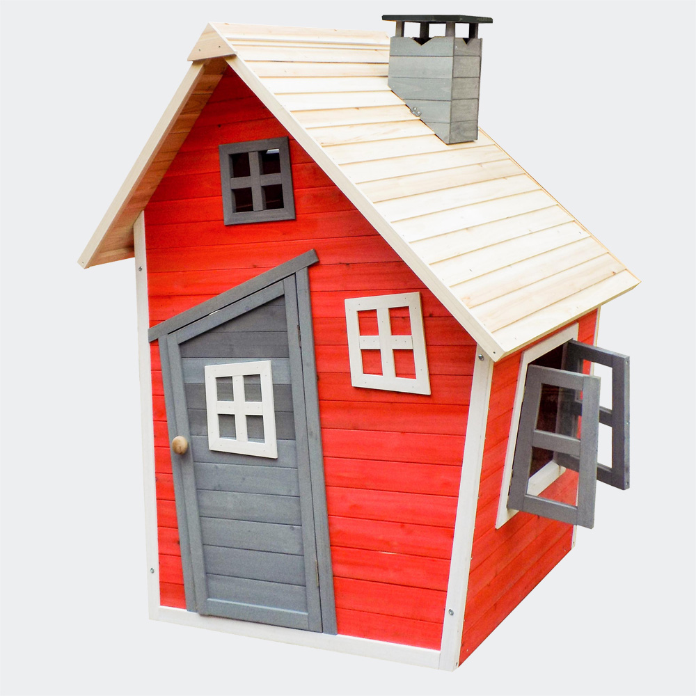 Umweltfreundliches Spielhaus für Kinder, Fichtenholz, 1200x1020x1540mm