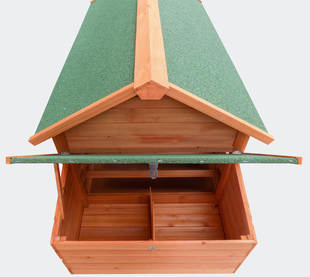 Hühnerstall mit Freilauf und erhöhtem Unterschlupf, 1710x800x1100mm