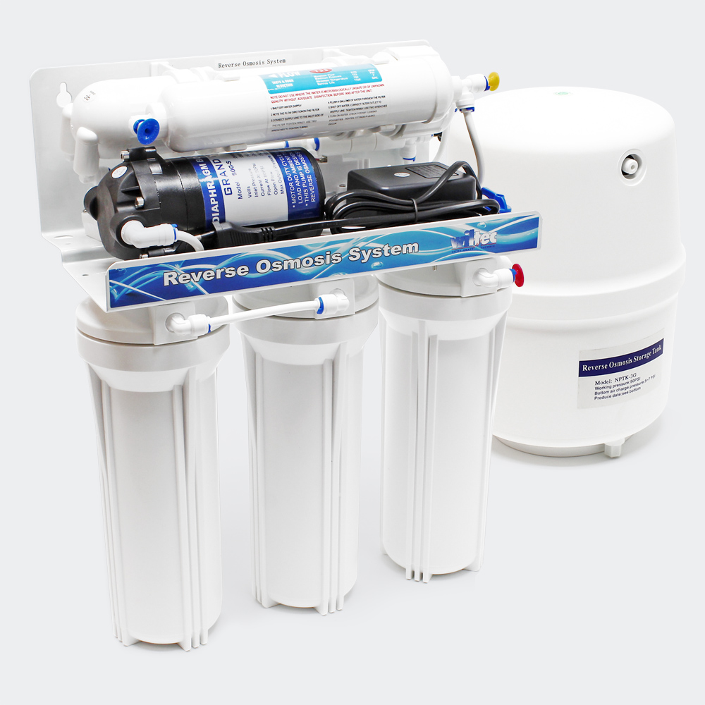 Naturewater 5-Stufen Umkehrosmose (RO) 180l/Tag Druckerhöhungspumpe