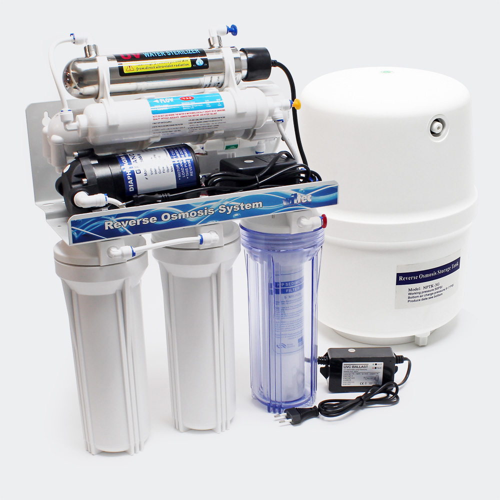 Naturewater 6-Stufen Umkehrosmose (RO) 180l/Tag mit UV-Licht