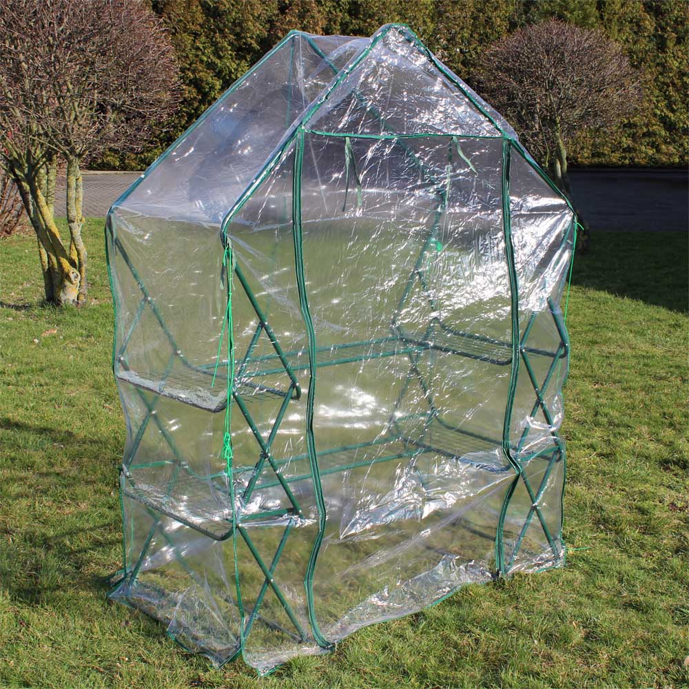 Gewächshaus Foliengewächshaus PVC Treibhaus 143x73x195 cm