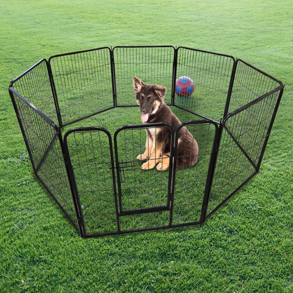 Freilaufgehege Laufstall Welpenlaufstall Absperrgitter M 77x81 cm