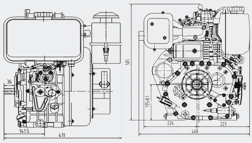 Dieselmotor 10PS - C186FD Q2