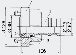 Storz  Kupplung C52mm