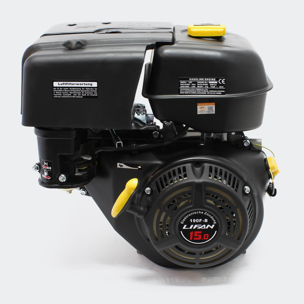 LIFAN 190 Benzinmotor 10.5kW (14.3PS) 4Takt 25mm luftgekühlt Handstart