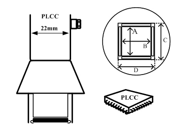 Plastic Leaded Chip Carrier (PLCC) Air Nozzle / Heißluftdüse 