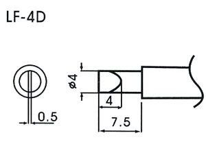 AOYUE bleifreie Lötspitze, Soldering Tip Lead Free Lötspitze LF-4D für bleifreies Lötzinn