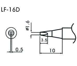 AOYUE bleifreie Lötspitze, Soldering Tip Lead Free Lötspitze LF-16D für bleifreies Lötzinn