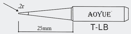 L�tspitze T-LB f�r bleihaltiges L�tzinn