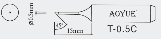 L�tspitze T-0.5C f�r bleihaltiges L�tzinn