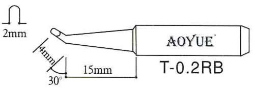 L�tspitze T-0,2RB f�r bleihaltiges L�tzinn