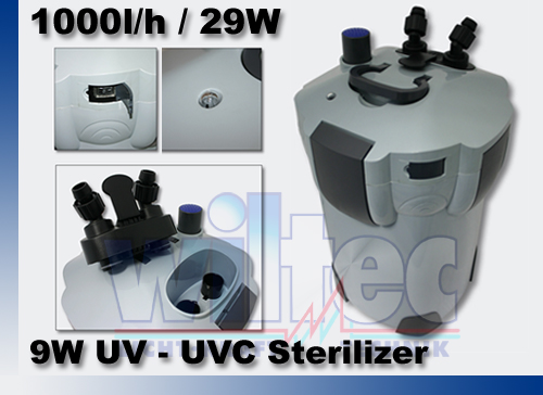 SUNSUN-Aquarium-1000-l-h-2m-3-Stufen-mit-UVc-9W-Filtermaterial-Aussen-Filter