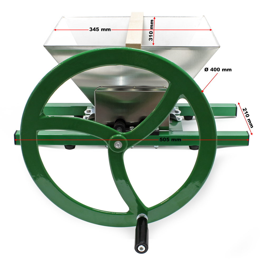 Obstmühle Obstmuser Obsthäcksler Beerenmühle mit Handkurbel 7 l