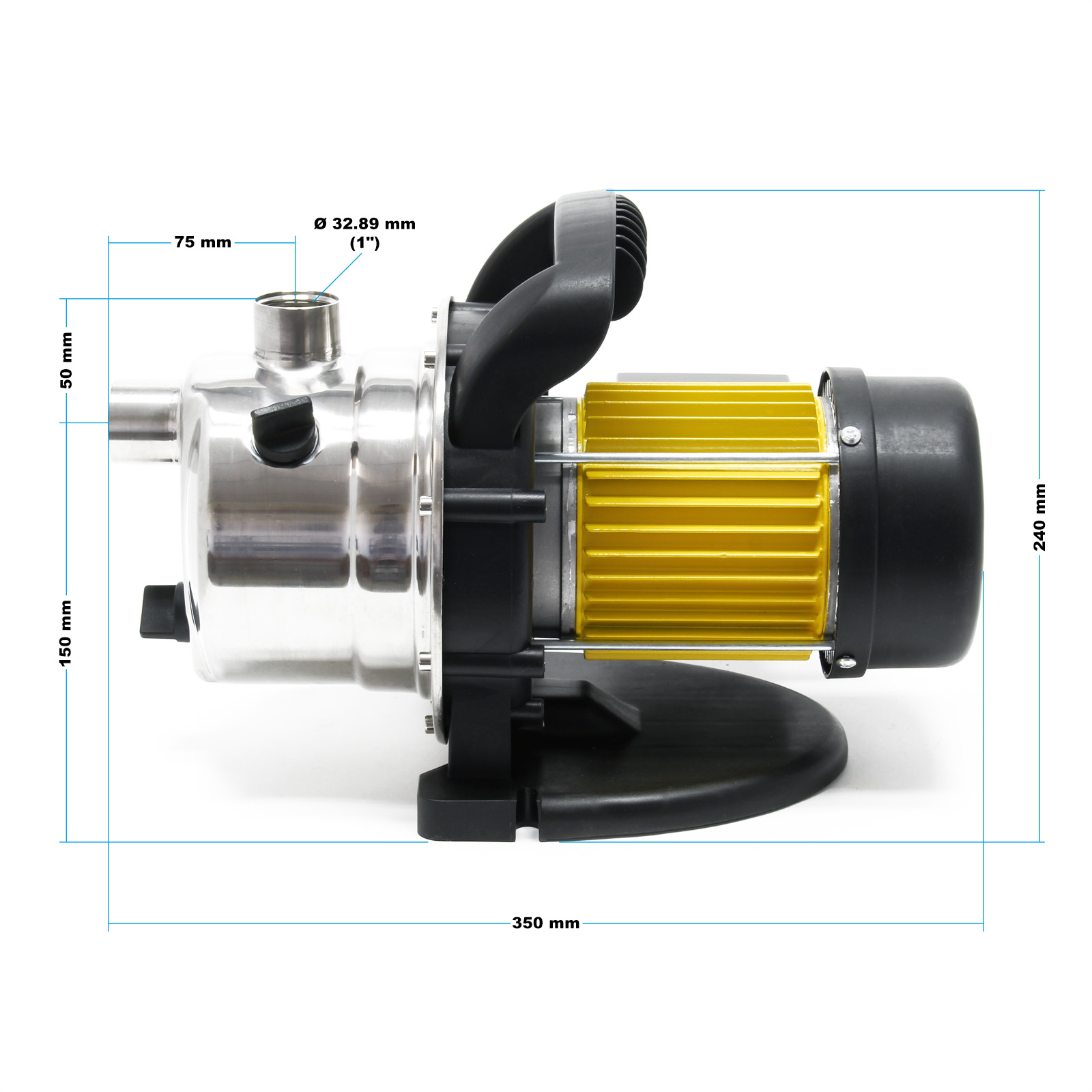 Gartenpumpe 3800l/h 1200W Wasserpumpe Pumpe 48m Teich Regenwasserpumpe