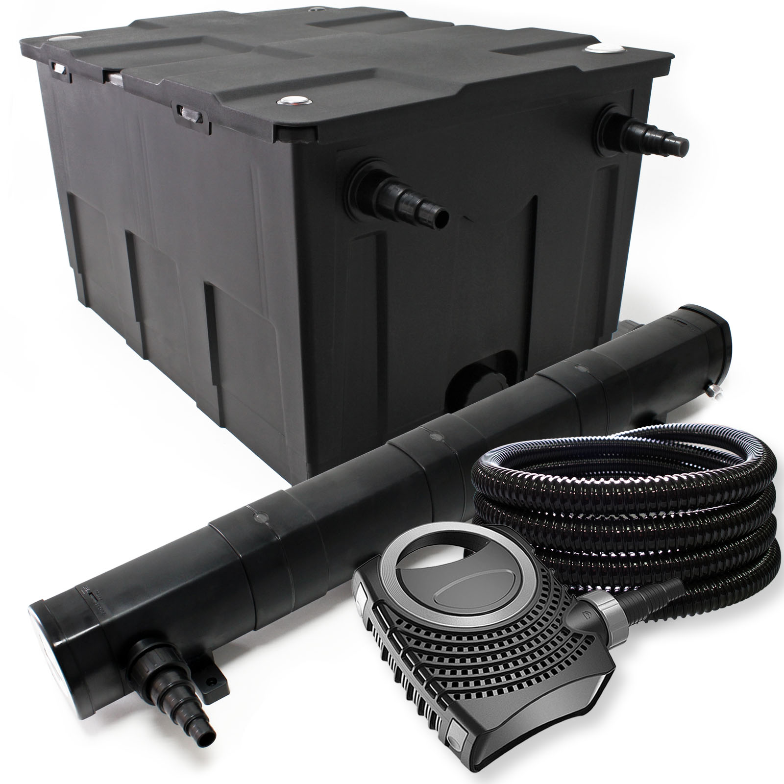 Filter Set Bio Teichfilter 60000l 72W UVC Teichklärer Pumpe Schlauch