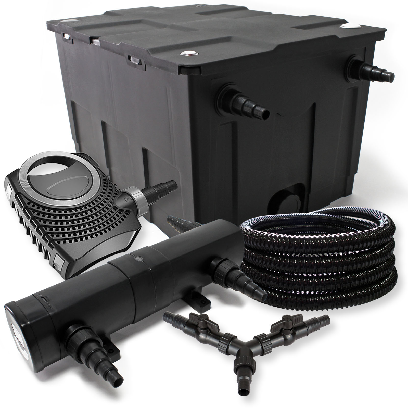 SunSun TeichFilter Set 60000l 36W Teichklärer NEO10000 80W Pumpe 25m