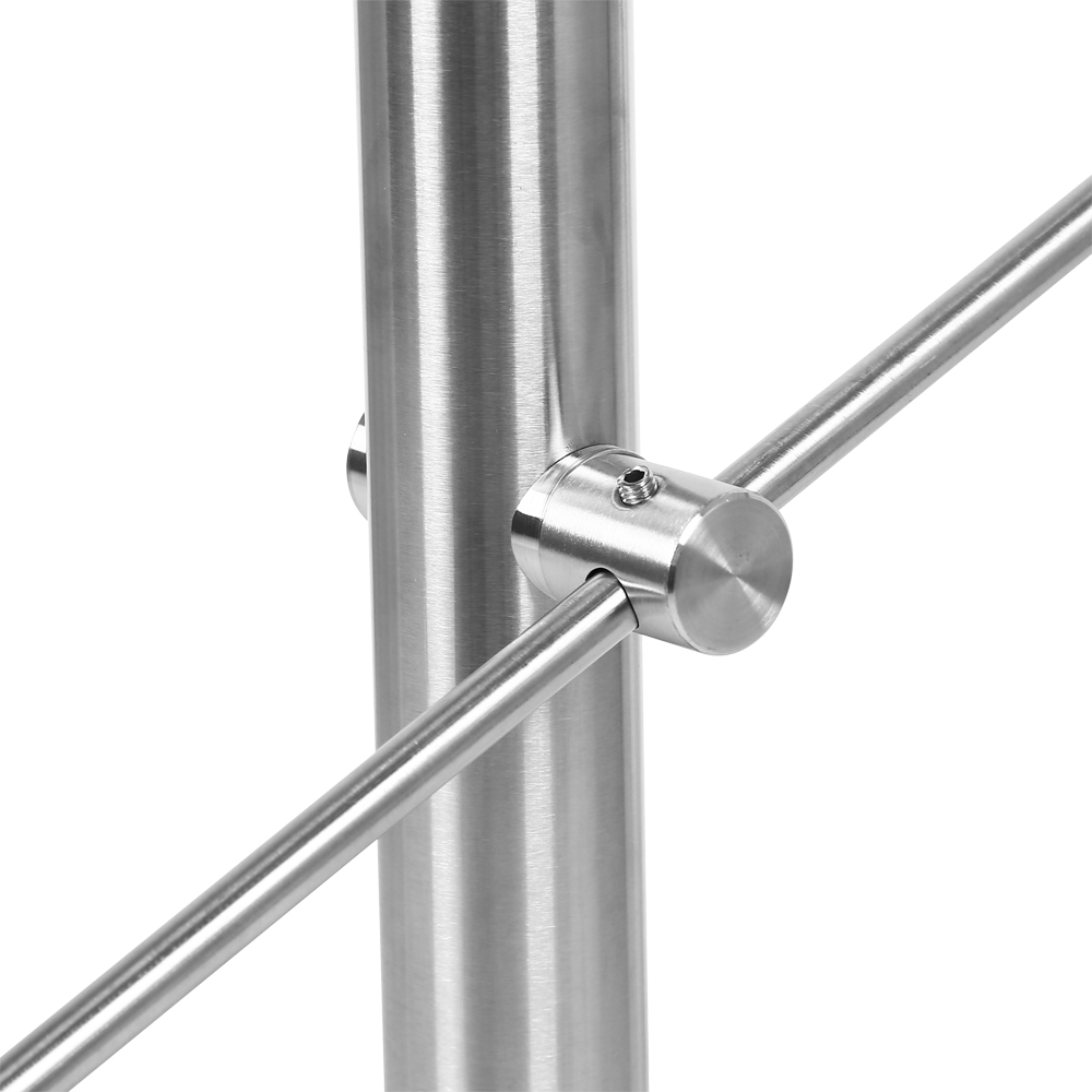 Wiltec Ringhiera per Scale in Acciaio Inossidabile Spazzolato 2 Traverse 120cm Corrimano Scala Wiltec Ringhiera per Scale in Acciaio Inossidabile Spazzolato 2 Traverse 120cm Corrimano Scala