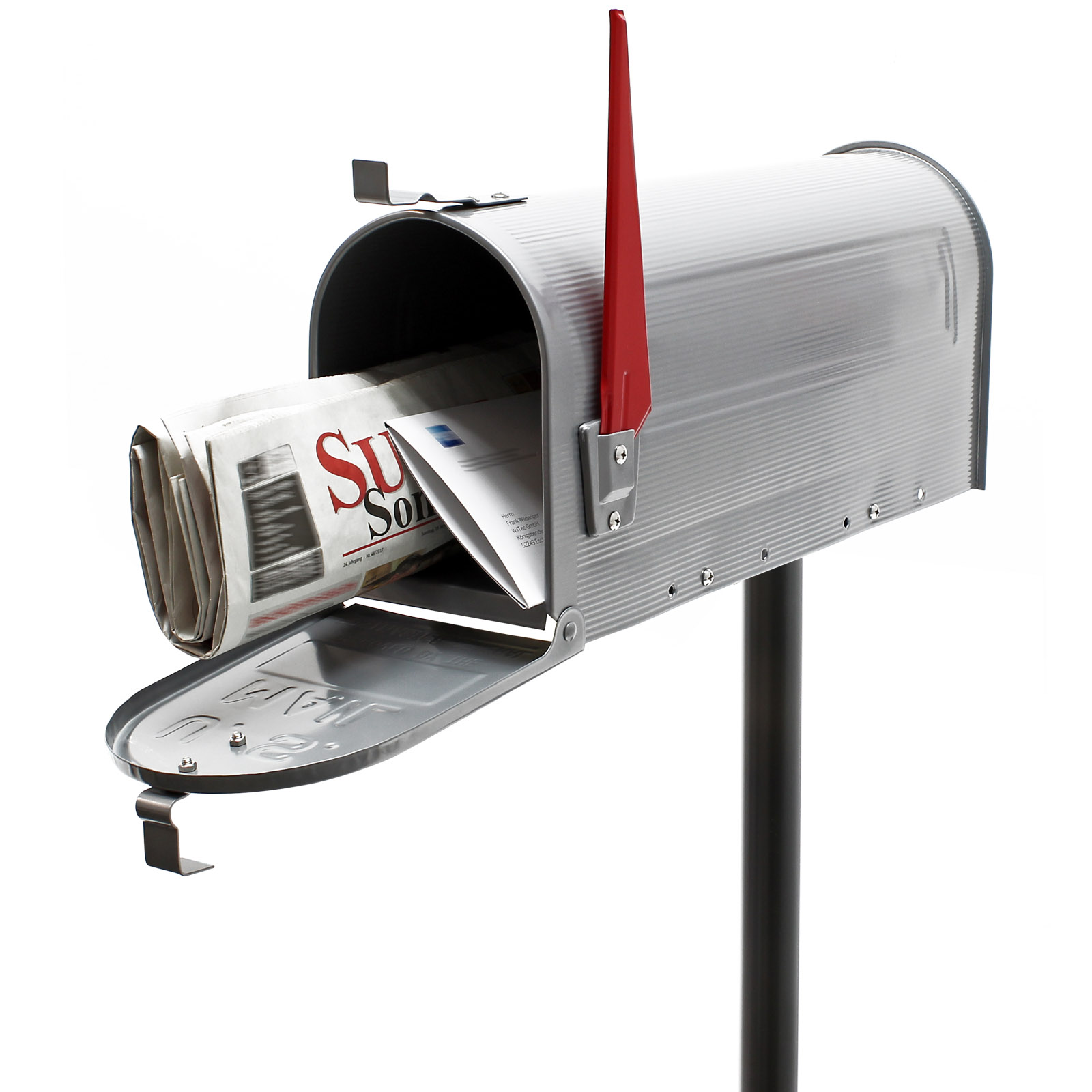 Design Mailbox V18 anthracite Letterbox Postbox Pillar Letter Mail Post ...
