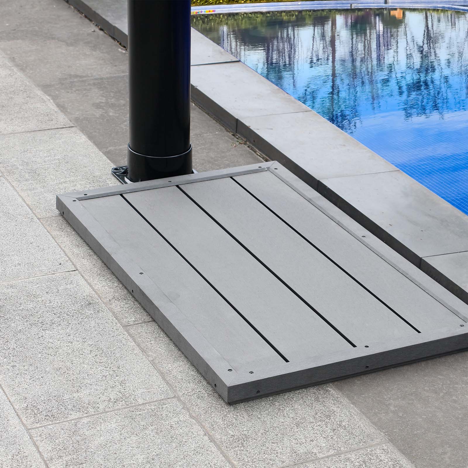 BWare Bodenelement Solardusche Bodenplatte Gartendusche Pool