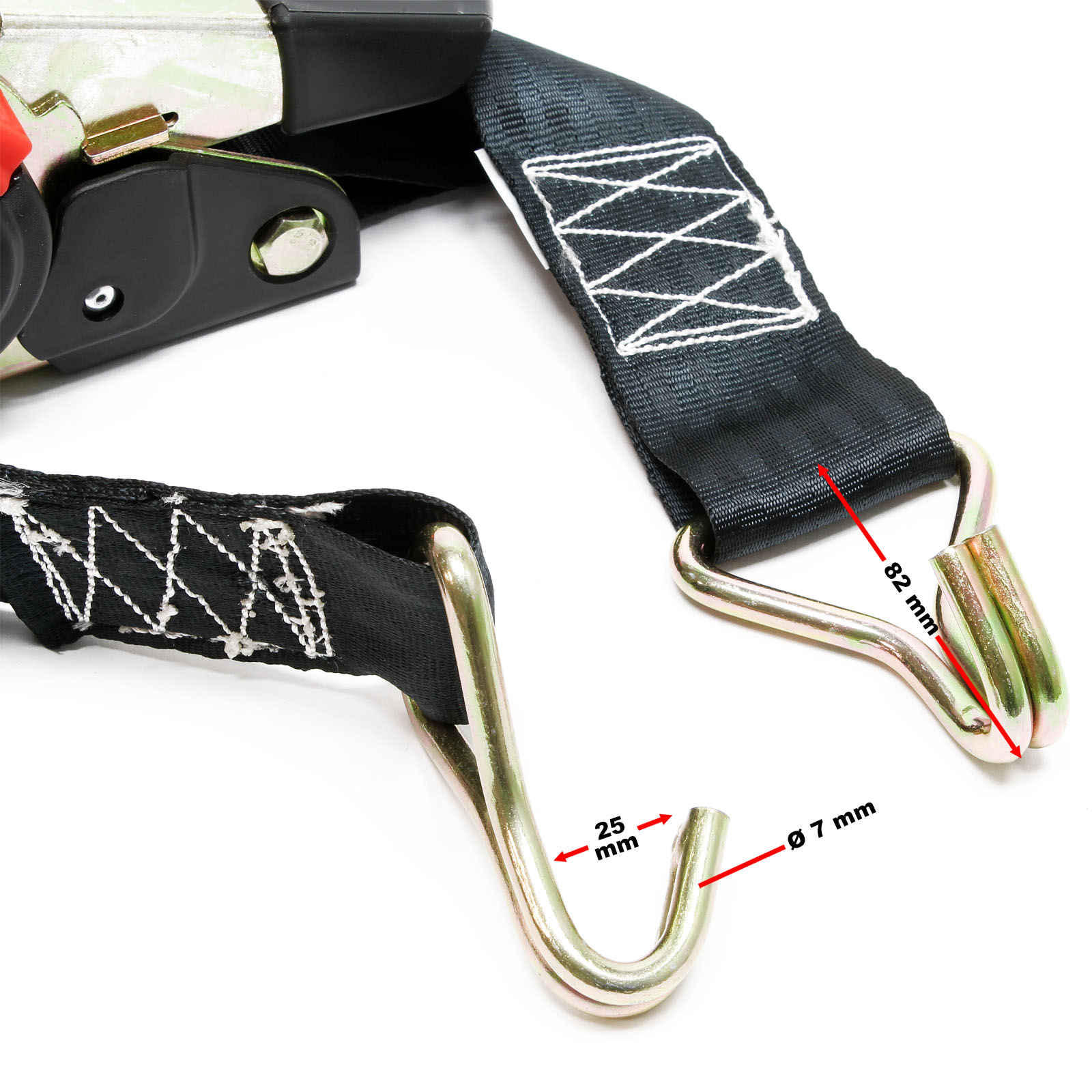Sangle d'arrimage 1,8 m x 50 mm Traction 750 daN PES Crochet avec Tendeur à cliquet Auto-enrouleur - Bricolage Sangle d'arrimage 1,8 m x 50 mm Traction 750 daN PES Crochet avec Tendeur à cliquet Auto-enrouleur - Bricolage