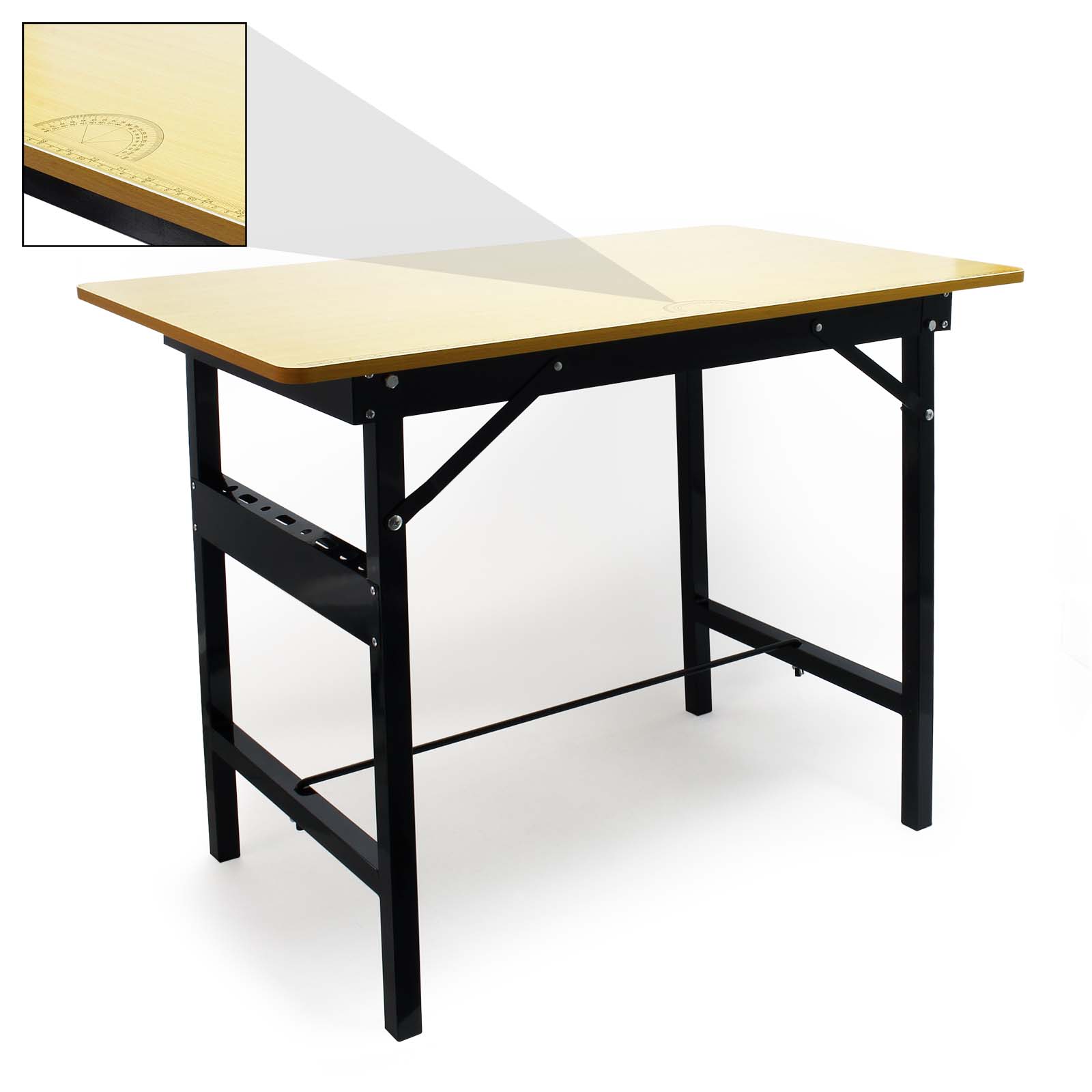 Foldable Work Table Folding Workbench Tabletop Ruler 