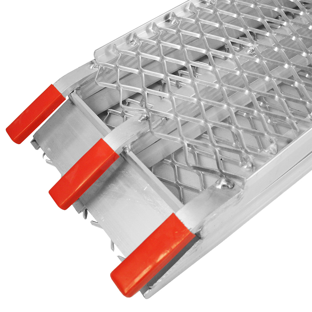 Aufun 2 x rampes d'accès jusqu'à 400 kg Rampe d'accès antidérapante en acier galvanisé rampe d'accès antidérapante pour remorque moto ATV quad, 160 x