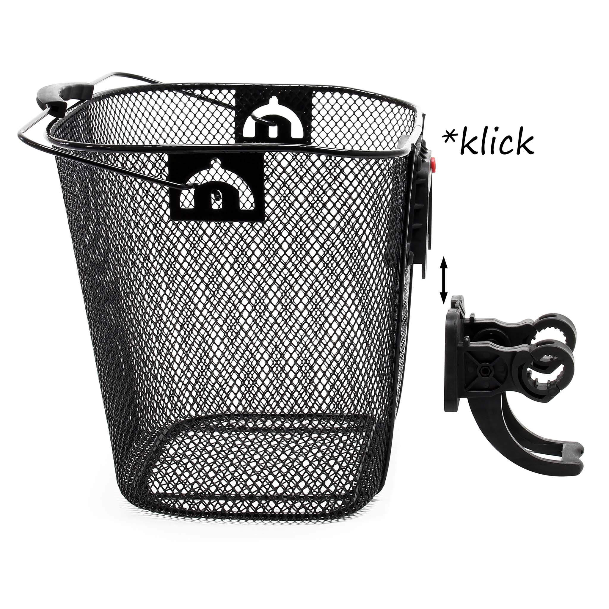 TTCestino Anteriore Da Bicicletta Da Manubrio In Acciaio 32,5x24x26,5cm Rimovibi - Foto 5