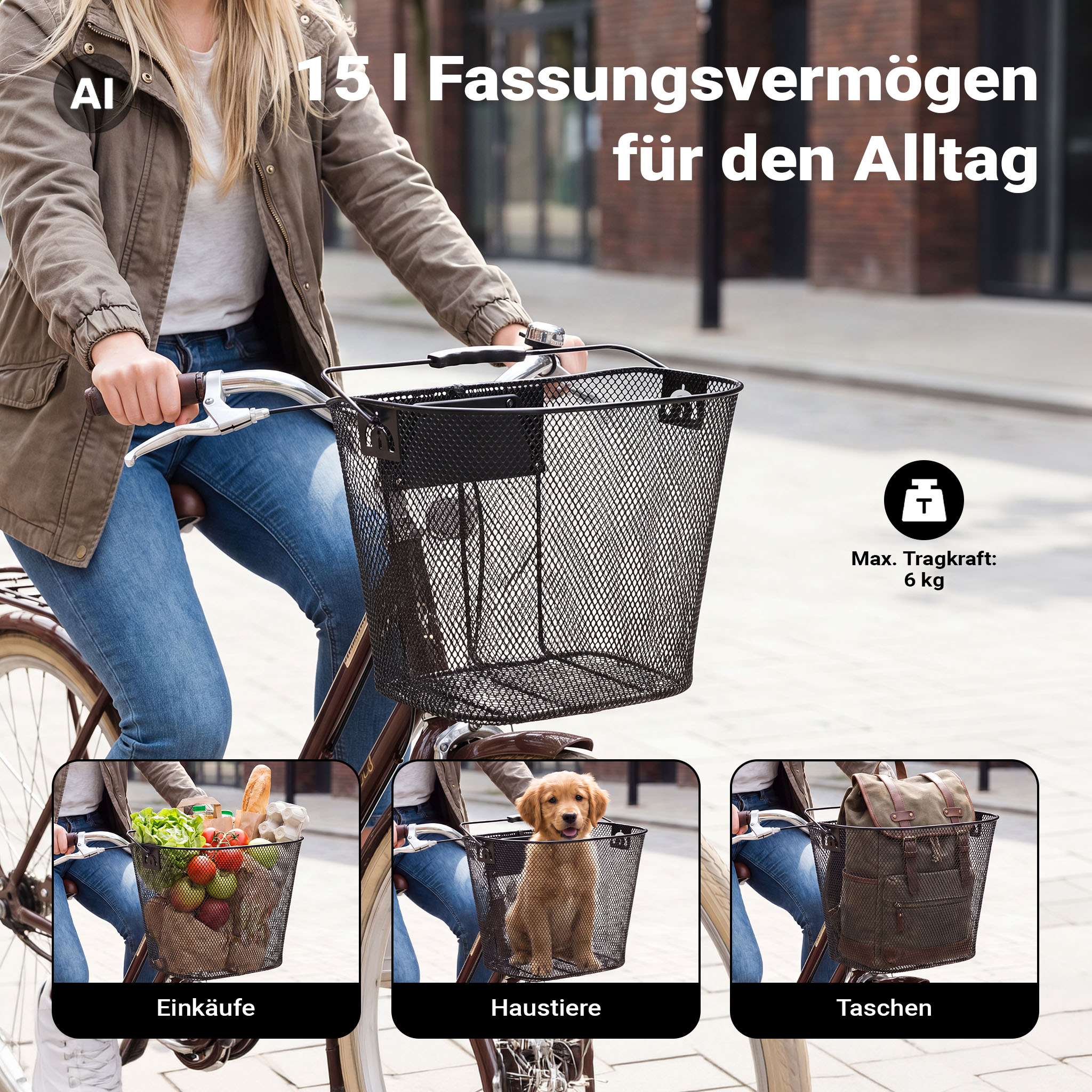 Happyyami Fahrradkorb-Gurte Aus Leder – 1 Paar, Rosa, Verstellbar, Abnehmbar, Für Vordere Körbe