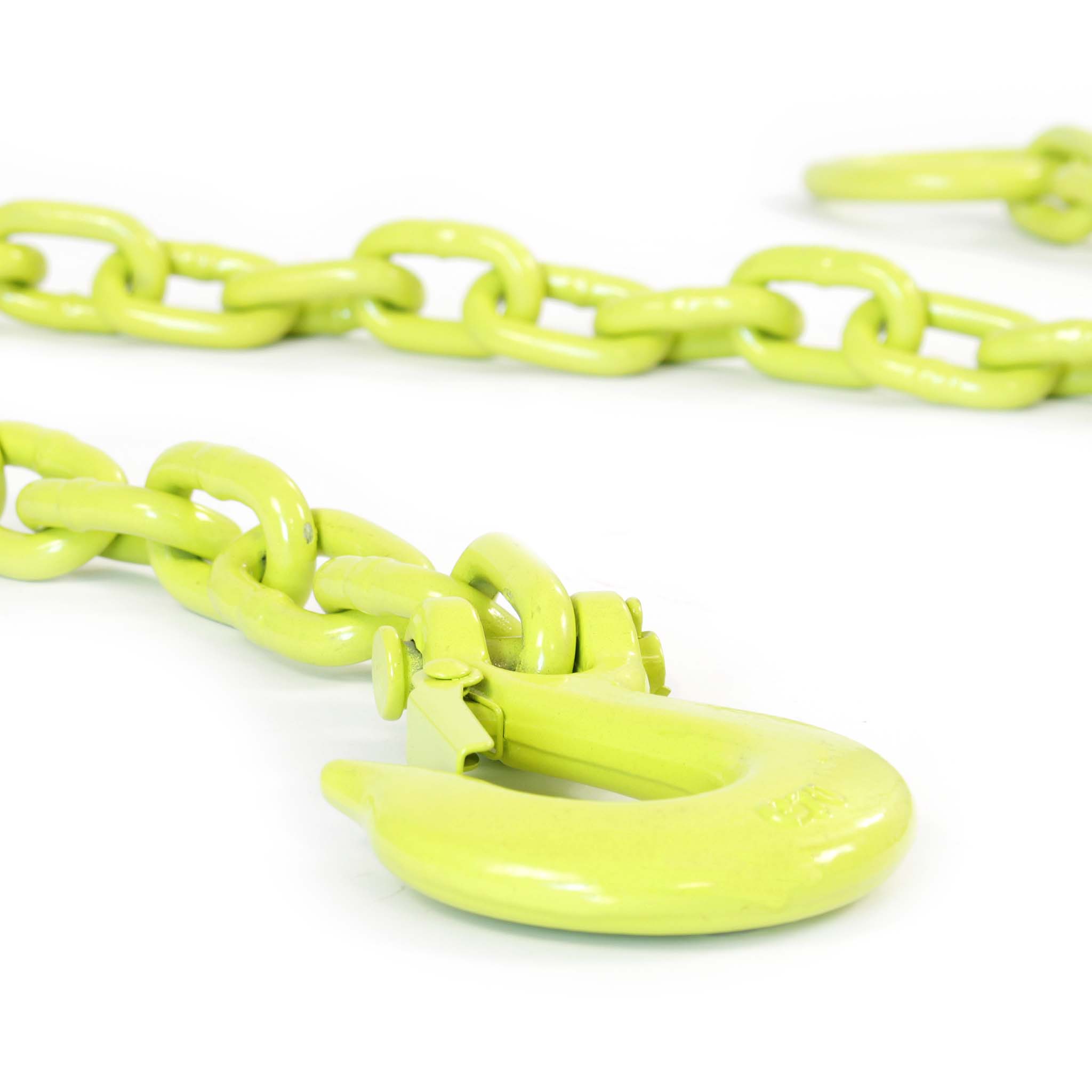 XPOtool Forstkette 1,83 M, 10 Mm Stark – Mit Haken & Ring, Gelb, Für Holzrücken, Max. 680 Kg