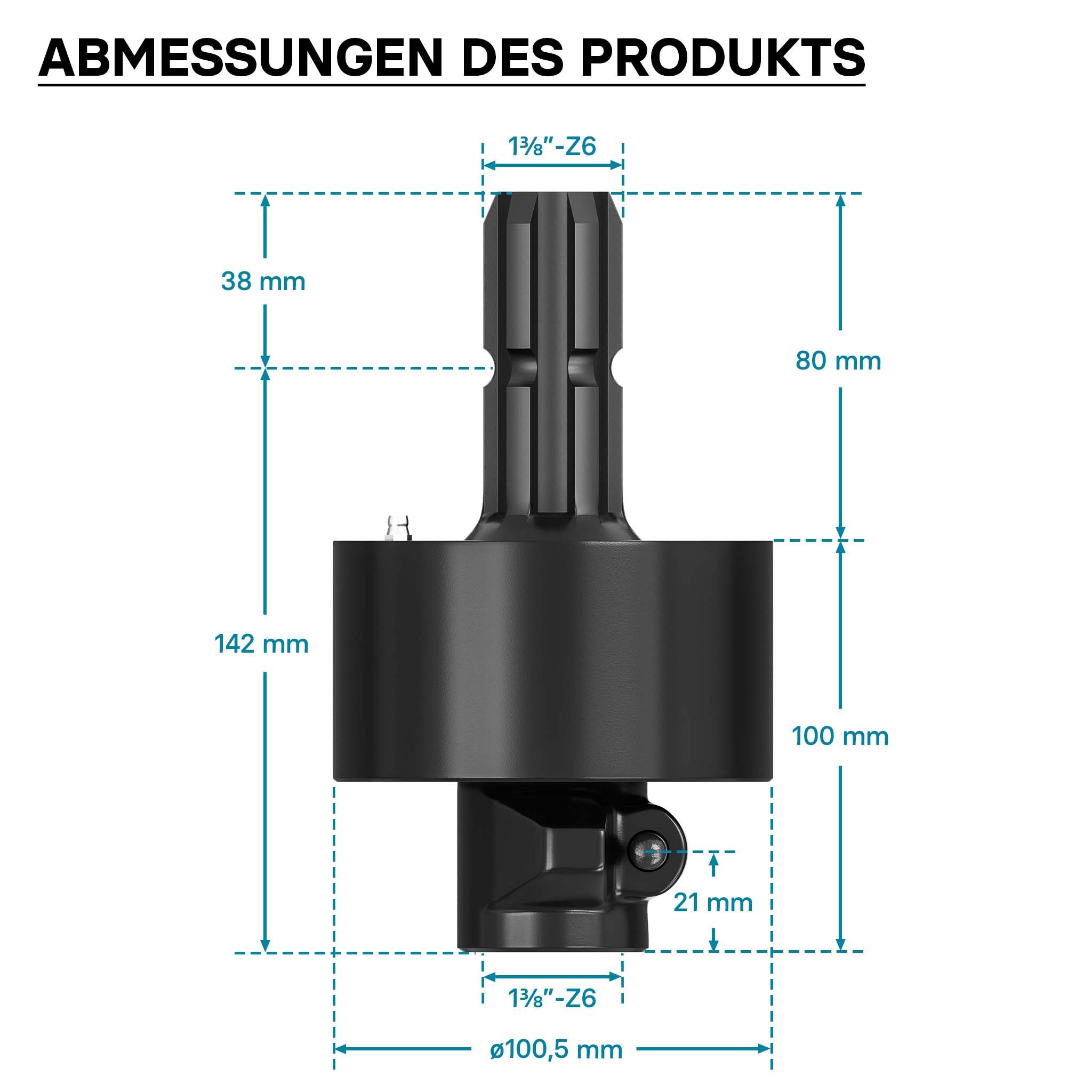 Embrayge à roue libre Arbre Cardan 220mm Mâle Femelle 1 3/8