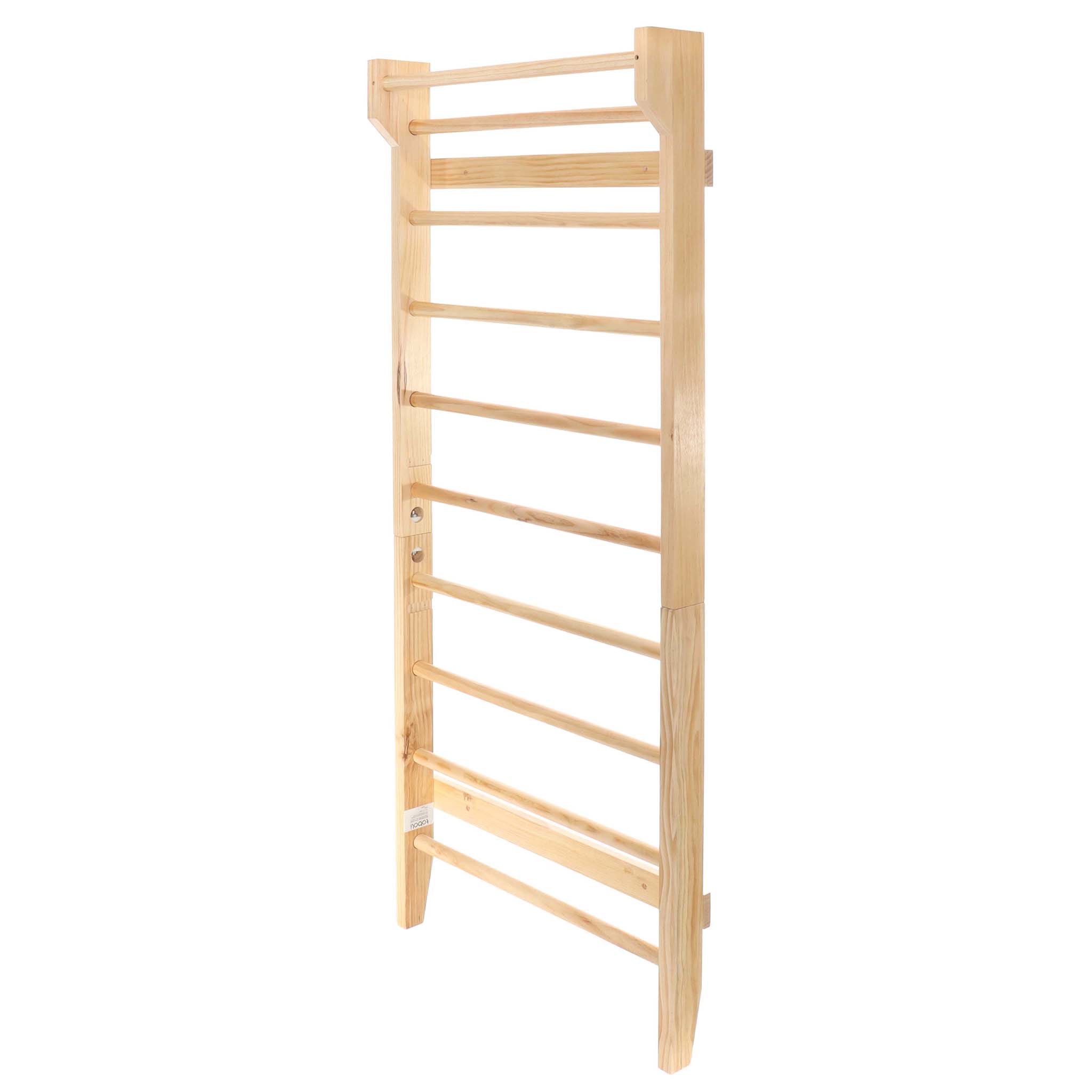 Spalliera Svedese In Legno KOMBI-2-240 Per Allenamento - Barra Regolabile, Portata 150 Kg, Con Accessori Per Fitness Domestico