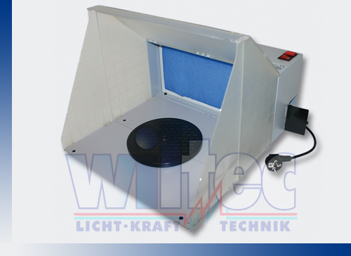 Airbrush Absauganlage Mit 3 M³/min Luftstrom – Faltbar, Inkl. Drehtisch, Für Farbnebel, Lötdämpfe & Hobby
